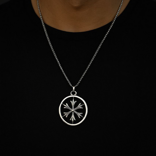 Men's Antique Compass Necklace