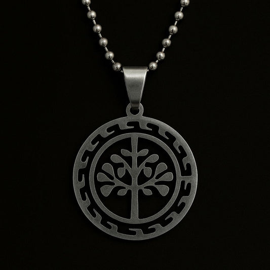 Tree of Life Stainless Steel Pendant Necklace for Men – Alpha Armour Streetwear Chennai