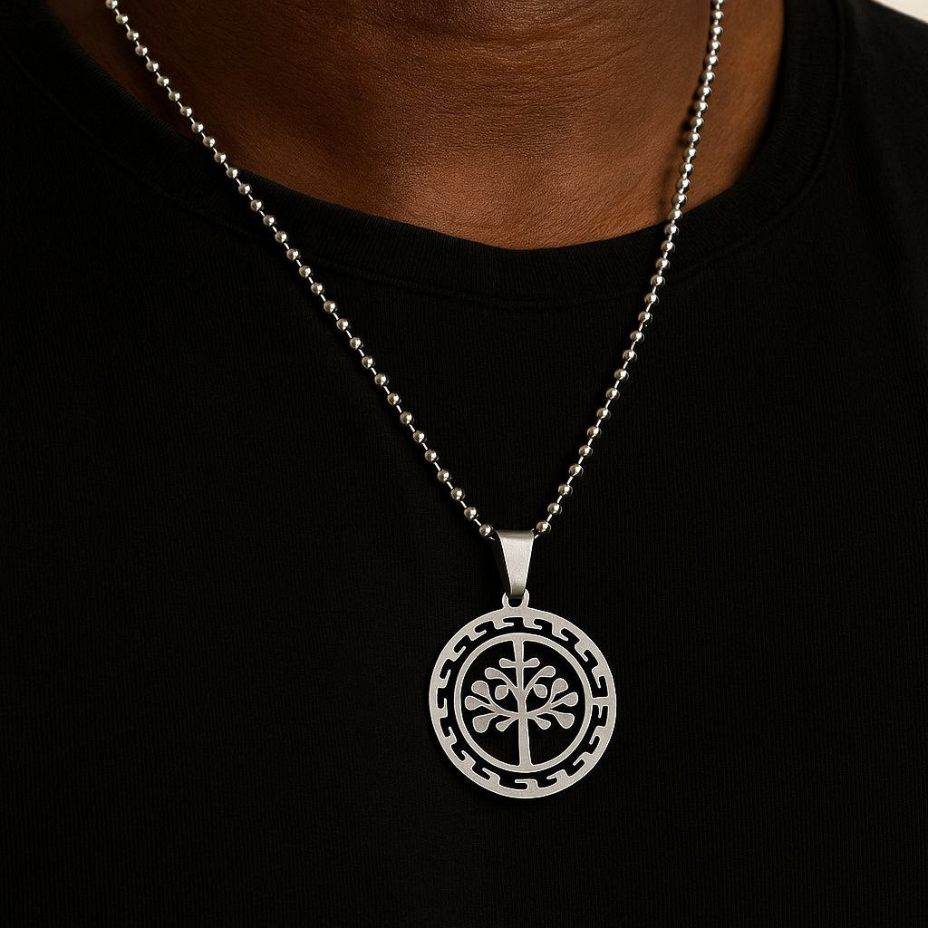 Tree of Life Stainless Steel Pendant Necklace for Men – Alpha Armour Streetwear Chennai