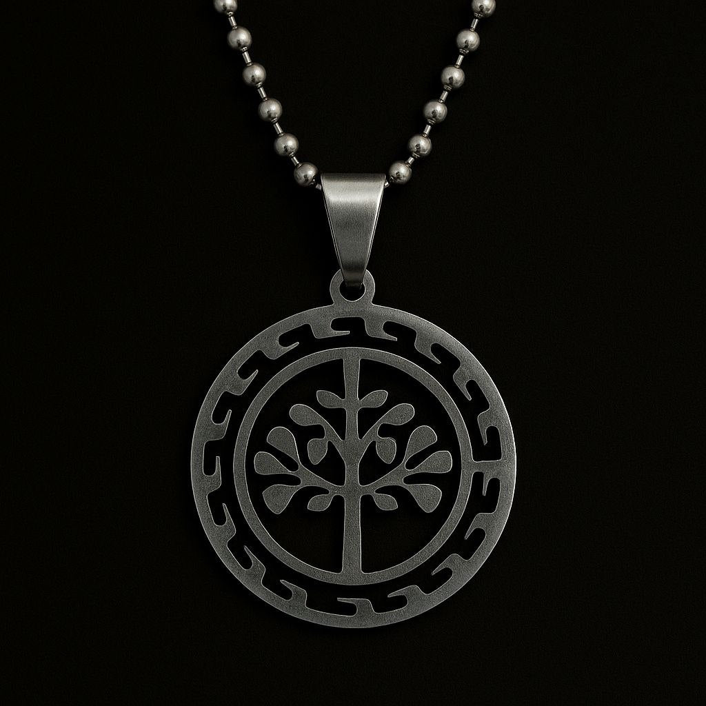 Tree of Life Stainless Steel Pendant Necklace for Men – Alpha Armour Streetwear Chennai